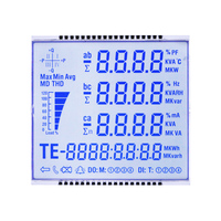 7-Segment TN TFT LCD Modul mit Blauer Hintergrundbeleuchtung LED-Anzeige Kraftstoffspender-Anzeigepanel Montage China Hersteller