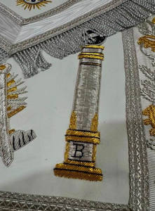 Regalia maçonnique, tablier de maître maçon, artisanat, rang provincial, regalia, tenue d'officiers, tabliers brodés, mode, entièrement authentique - Product Image 3