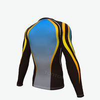 Camiseta de Compresión para Surf y Natación, Ligera, de Malla, con Protección UV, Cuello Redondo, Manga Larga, Ajuste Ceñido, Logotipo Personalizado, Secado Rápido, para Correr