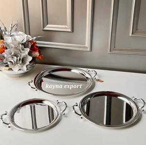 Artesanía India, Diseño Martillado Hecho a Mano, Metal de Aleación Personalizado, Niquelado, Pulido, Moderno, Decorativo, para Comida, Ramadán, Bodas - Product Image 2