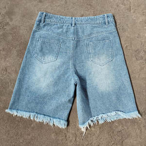 Shorts en jean pour hommes, tissu extensible doux, respirant et durable, décontracté, pour l'été, élégant, confortable, mode quotidienne, bas - Product Image 1