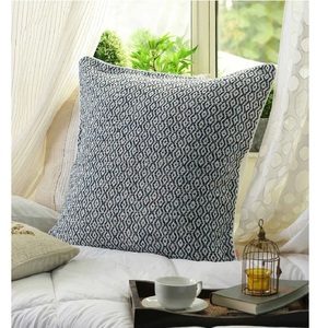 Soft Square Farmhouse 100% Organic Cotton Gots Certificate Factory Direct Oem Odm Home Decoration <b>Patchwork</b> <b>Throw</b> Cushion Covers - Product Image 1