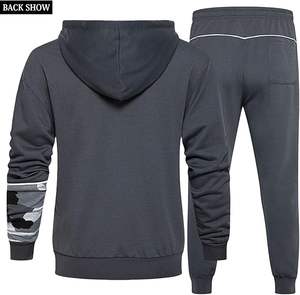 Survêtement de gym 100% coton personnalisé pour hommes à capuche hiver col imprimé Vente en gros - Product Image 2