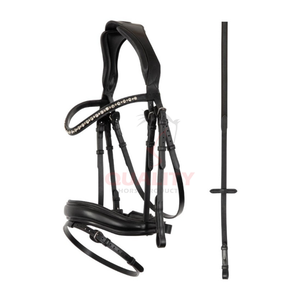 Juego de Brida y Cabestro de Cuero Estilo Inglés 2026, Hecho para Uso en Exteriores con Apariencia Elegante y Comodidad Enfocada en el Jinete - Product Image 1