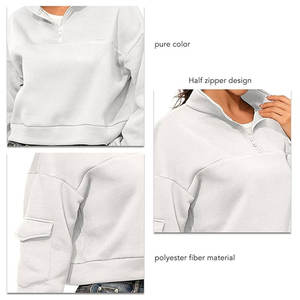 เสื้อสเวตเตอร์แบบสั่งตัดสำหรับผู้หญิงเสื้อสเวตเตอร์แบบเรียบมีฮู้ดสั่งตัด - Product Image 5