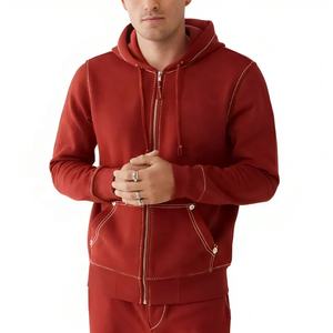 Haute qualité 100% coton français éponge survêtement tech polaire survêtements sportswear jogging costumes hommes ensembles slim fit survêtements - Product Image 1