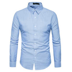 Men's Muscle Dress Shirts Slim Fit Stretch Long&Short Sleeve Casual Button <b>Down</b> Shirt Cotton Stretch Wrinkle-Free Shirts - Product Image 3