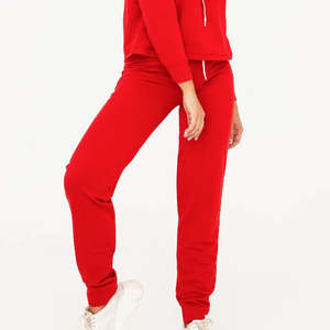 ชุดวอร์มลำลองโอเวอร์ไซส์สำหรับผู้หญิงกางเกงลำลองทรงหลวมเปิดไหล่ปล่อยโลโก้แบบออกแบบได้เองสำหรับฤดูหนาว - Product Image 6