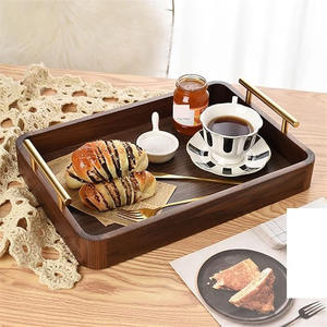 Plateau de service carré en bois de manguier pour décoration de table de mariage, fini naturel pour la cuisine et la maison - Product Image 3