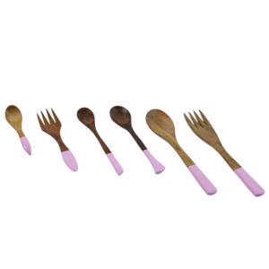 Awesome Design <b>Cutlery</b> Set for Kitchenware Home Decor Restaurant and Hotel Decor Wooden <b>Cutlery</b> Enamel Finishing - Product Image 1