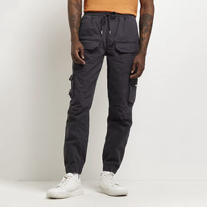 Pantalon cargo personnalisé grande taille avec design de survêtement décontracté pour hommes - Product Image 1