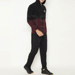 Survêtement d'entraînement classique pour hommes avec fermeture éclair complète sur le devant et pantalon de survêtement assorti Survêtement de style urbain pour hommes - Product Image 2