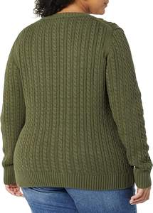 Custom V-Neck Short Sleeve Women's <b>Sweater</b> Versatile Cotton for Cool Winter Front Logo Included - Product Image 3