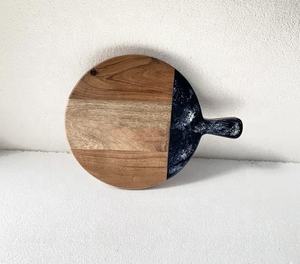 Tabla de quesos de resina de madera rectangular de lujo hecha a mano, utensilio de cocina único para el hogar, cubiertos, bloques de cortar - Product Image 5