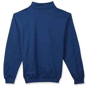 Sudadera con capucha de alta calidad para hombre, de algodón grueso, con media cremallera y estampado en relieve, estilo deportivo - Product Image 3