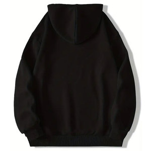 เสื้อมีฮู้ดพิมพ์ลายหน้าจอสำหรับผู้ชายเสื้อมีฮู้ดแบบสวมหัวสีทึบผ้าคอตตอนผสมสกรีนพิมพ์ลาย - Product Image 2