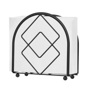 Modern Design Table Top Napkin Stand Black and Gold Iron Napkin Holder <b>Tissue</b> Holder for Napkin Display at Good Price - Product Image 2