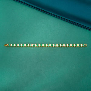 American Diamond Classic Gold-Plated <b>Bracelet</b> <b>for</b> Women and Girls Fashionable <b>Charm</b> Look - Product Image 2