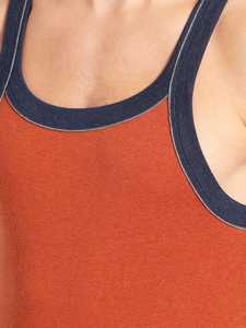 เสื้อกล้ามผ้ายืดไร้รอยต่อแห้งเร็วระบายอากาศดีแบบลำลองสำหรับผู้ชายพร้อมโลโก้ออกแบบได้เองสำหรับกีฬายิมวิ่ง - Product Image 4