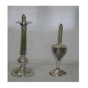 Lâmpada de mesa de alumínio polido, conjunto de 2 lâmpadas de mesa de escritório de design exclusivo, lâmpada decorativa para quarto e mesa