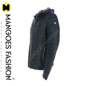 <span class=keywords><strong>Maxson</strong></span> áo khoác ngoài da trùm đầu màu Hải quân cho nam Áo khoác ngoài mùa đông đa năng phong cách đường phố Chất liệu cao cấp - Product Image 3