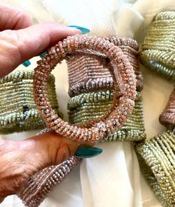 Ronds de serviette, ronds de serviette en rotin, ronds de serviette en osier, décor de table - Product Image 2