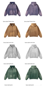 Sweat à capuche surdimensionné en polaire recadrée brodé personnalisé Polyester/coton avec fermeture éclair sur le devant logo hiver coupe-vent vêtements pour hommes - Product Image 2