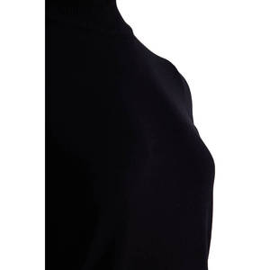 เสื้อสเวตเตอร์คอเต่าครึ่งตัวแบบลำลองสำหรับผู้หญิง ตกแต่งด้วยโบว์ถัก ระบายอากาศได้ดี บางเบา ประดับตัวอักษร - Product Image 2