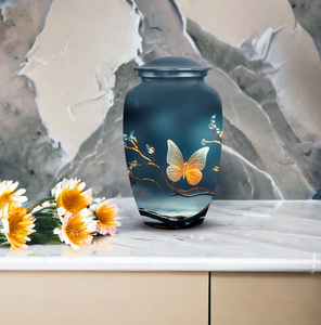 Grandes urnes de crémation papillon Nouveau design Souvenir de haute qualité pour les hommes, les femmes et les animaux de compagnie Stockage des cendres Fournitures funéraires à bas prix - Product Image 3