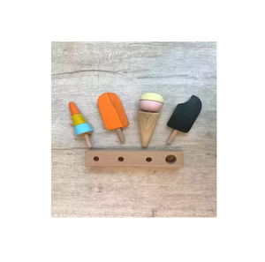 Support de crème glacée à cône alimentaire en bois Récipient de nourriture Cône de crème glacée en bois pour bar à usage artisanal pour la vente - Product Image 3