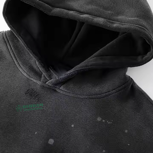 Sweat-shirt à capuche unisexe tendance, personnalisé avec impression en relief, écologique, 100% coton, molleton/polaire française, haute qualité, épaules tombantes - Product Image 5