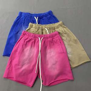 Pantalones Cortos Deportivos Vintage con Lavado Ácido, Pantalones Cortos de Felpa, Pantalones Cortos Lisos de Estilo Urbano para Hombre, Personalizados, de Algodón, con Dobladillo sin Rematar - Product Image 6