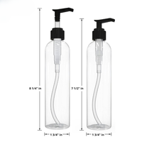 236ml vide clair PET bouteille en plastique Lotion pompe presse bouteilles huile maquillage cosmétique distributeur conteneurs liquide corps savon bouteille
