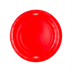 Piatti di Carta Rossi per Feste 23cm, Piatti Usa e Getta, 12 Pezzi per Confezione - Product Image 2