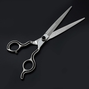 Mirror Finish Pet <b>Hair</b> <b>Scissor</b> Straight Sharp Blades Made Stainless Steel Adjustable Screw Pet <b>Hair</b> Grooming <b>Scissors</b> - Product Image 4