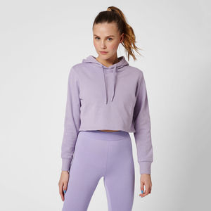 Sweat à capuche personnalisé pour femmes Crop Top Sweatshirts à capuche décontractés Pullover Crop Top Sweat à capuche oversize pour femmes Vente en gros Service OEM - Product Image 6