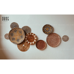 Juego de 10 piezas de pared de algas marinas para decoración del hogar, tejido decorativo para colgar en la pared, tendencia popular, hecho en Vietnam - Product Image 4