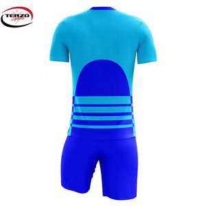 Uniforme de Fútbol Unisex de Manga Corta para Adultos, 100% Poliéster, Impresión de Logotipo Personalizado, Nombre del Equipo, Ropa Deportiva de Alta Calidad para Exteriores, OEM - Product Image 5
