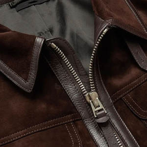 Chaquetas de Cuero de Gamuza para Hombre, Chaqueta con Acabado de Gamuza Premium para Moda Casual, Chaquetas de Cuero de Gamuza - Product Image 2