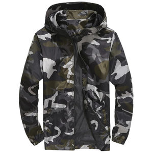 Vêtements de chasse de qualité supérieure Camouflage Hoodie Coupe-vent Imperméable Chasse Veste à capuche Protection UPF - Product Image 3