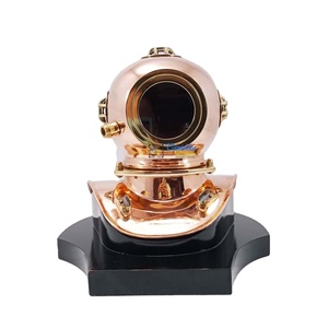 Casco DE BUCEO náutico de latón y cobre al por mayor, casco de buzo marino pulido con base de madera para decoración del hogar y coleccionistas - Product Image 2
