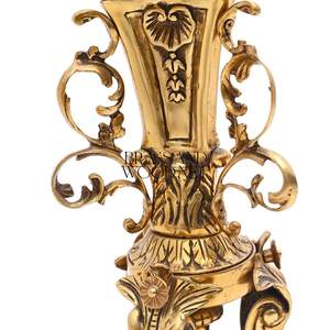 Mesa de Centro Rectangular de Vidrio de Lujo con Dos Bases de Latón Dorado Antiguo para una Decoración Interior Clásica y Elegante del Hogar - Product Image 5