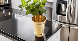 Verres faits à la main en laiton Moscou Mule en métal menthe Julep tasse fabriqués à la main pour boire avec des avantages pour la santé fête chopes à bière - Product Image 4