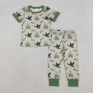 Pyjamas pour bébés garçons, vêtements et tenues pour tout-petits, pyjamas pour frères, vêtements pour enfants, nouveaux designs de canards mallard de la boutique RTS - Product Image 3