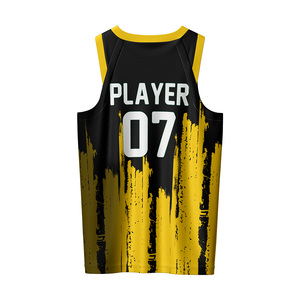 Ensemble d'uniformes de basket-ball sans manches pour hommes, imprimés personnalisés, haute qualité, 100% polyester, antibactérien, séchage rapide, uniformes d'équipe - Product Image 3