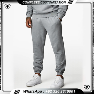 ชุดเซ็ตเสื้อฮู้ดดี้ผ้าฟลีซระบายอากาศสำหรับฤดูหนาวแบบสั่งทำสำหรับผู้ชายขายส่ง และชุดวอร์มกีฬาแบบจ็อกเกอร์ - Product Image 4