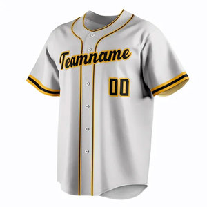 Camiseta de béisbol personalizada al por mayor 100% poliéster secado rápido malla transpirable camisa de moda logotipo cosido nombre disponible Tallas grandes - Product Image 3