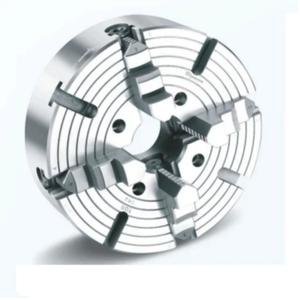 Mandrin manuel à 4 mâchoires industriel pour tour à métaux, accessoire de maintien d'outils en acier trempé - Product Image 1