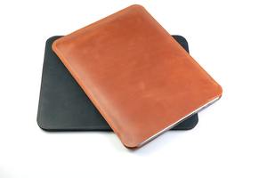 Custom Monogrammed Genuine Leather <b>Laptop</b> <b>Sleeve</b> Personalized Envelope Gift for Her Made in Pakistan-LLS-0003B - Product Image 3