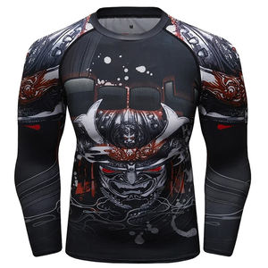 Camiseta Deportiva Rash Guard para Hombre, Personalizada al por Mayor, 100% Spandex/Poliéster, Transpirable, UPF50, Secado Rápido, Cómoda - Product Image 5